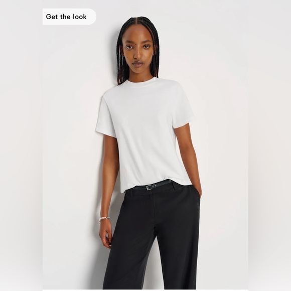 Reformation Rowan Crew Tee Ivory - Size XS - Picture 3 of 4